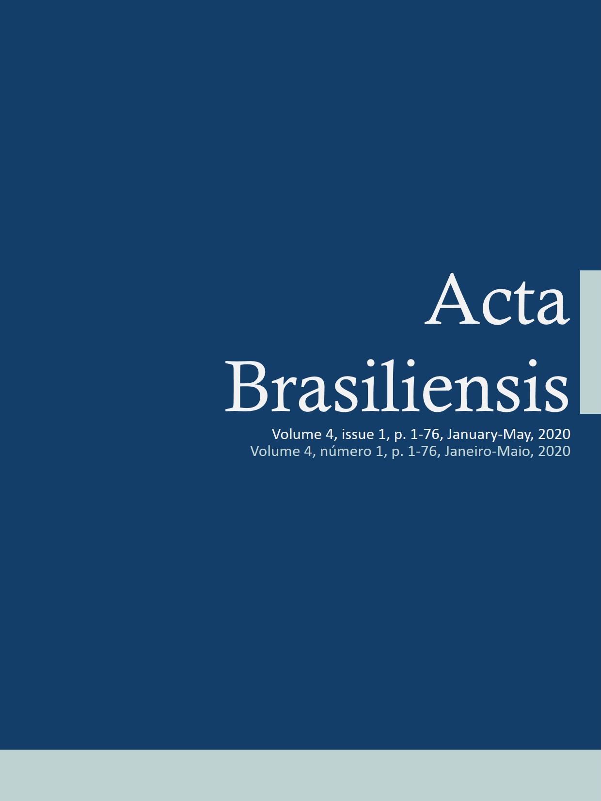 					View Vol. 4 No. 1 (2020): Acta Brasiliensis
				